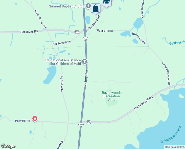 map of restaurants, bars, coffee shops, grocery stores, and more near 1462 Victory Highway in Coventry