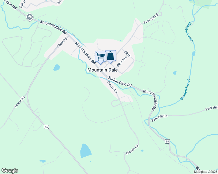 map of restaurants, bars, coffee shops, grocery stores, and more near 10 Church Road in Mountain Dale