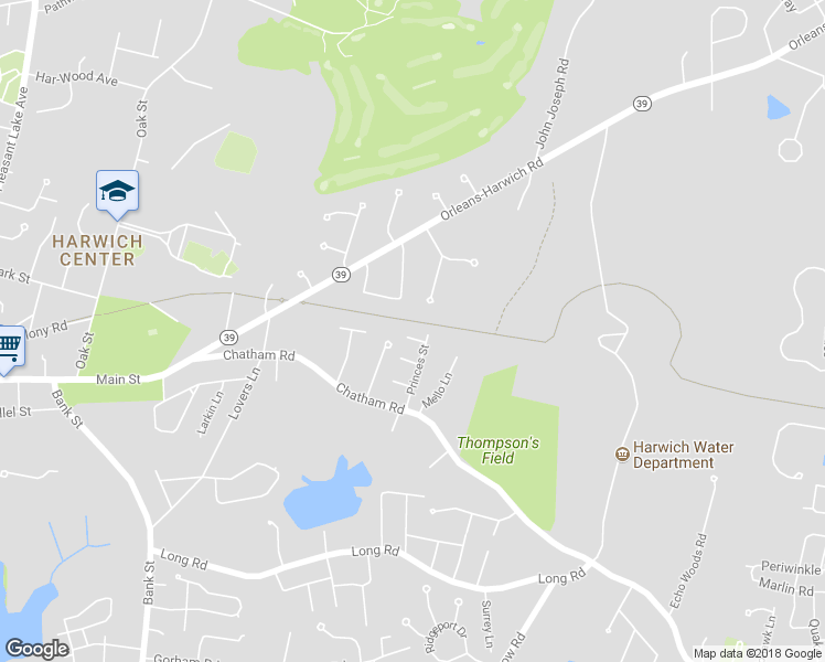 map of restaurants, bars, coffee shops, grocery stores, and more near 2 Baddeck Street in Harwich