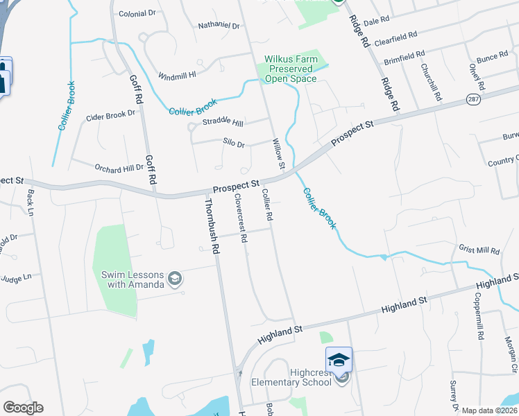 map of restaurants, bars, coffee shops, grocery stores, and more near 31 Collier Road in Wethersfield