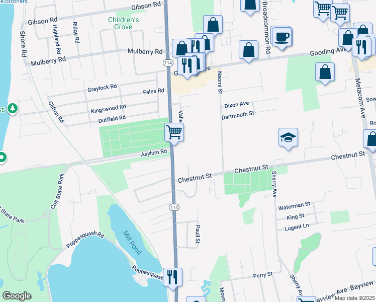 map of restaurants, bars, coffee shops, grocery stores, and more near 1074 Pond Brook Lane in Bristol