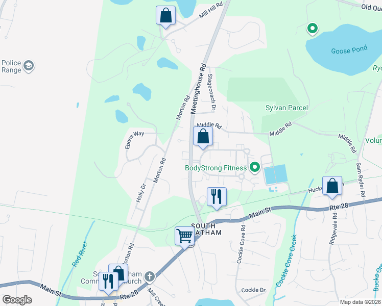 map of restaurants, bars, coffee shops, grocery stores, and more near 200 Route 137 in Chatham