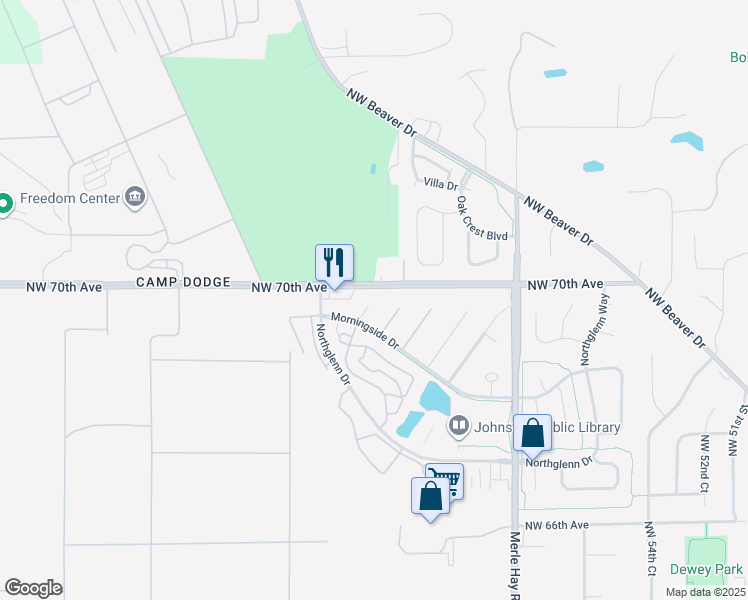 map of restaurants, bars, coffee shops, grocery stores, and more near 6907 Henry James Court in Johnston