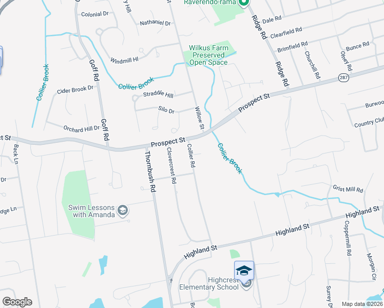 map of restaurants, bars, coffee shops, grocery stores, and more near 31 Collier Road in Wethersfield