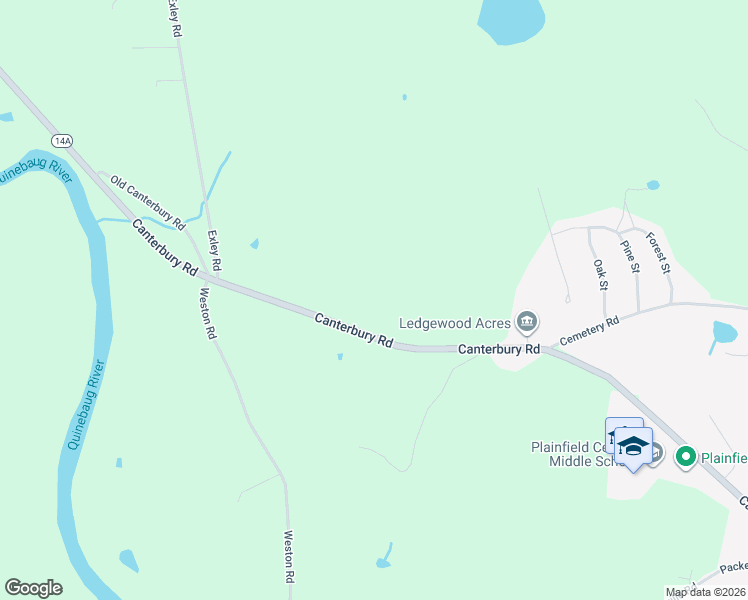 map of restaurants, bars, coffee shops, grocery stores, and more near 274 Canterbury Road in Plainfield