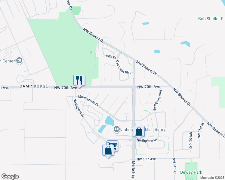 map of restaurants, bars, coffee shops, grocery stores, and more near 6915 Mark Twain Court in Johnston