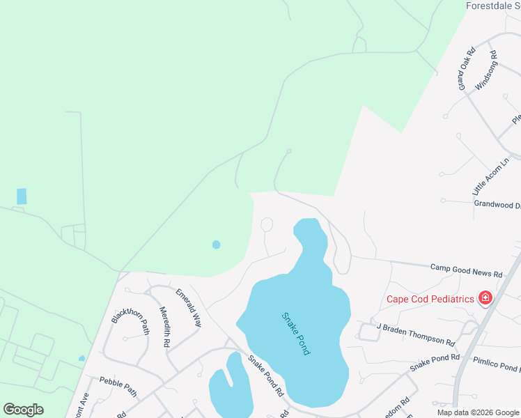 map of restaurants, bars, coffee shops, grocery stores, and more near 7 Racoon Lane in Sandwich