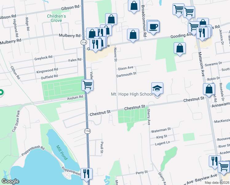 map of restaurants, bars, coffee shops, grocery stores, and more near 15 Naomi Street in Bristol
