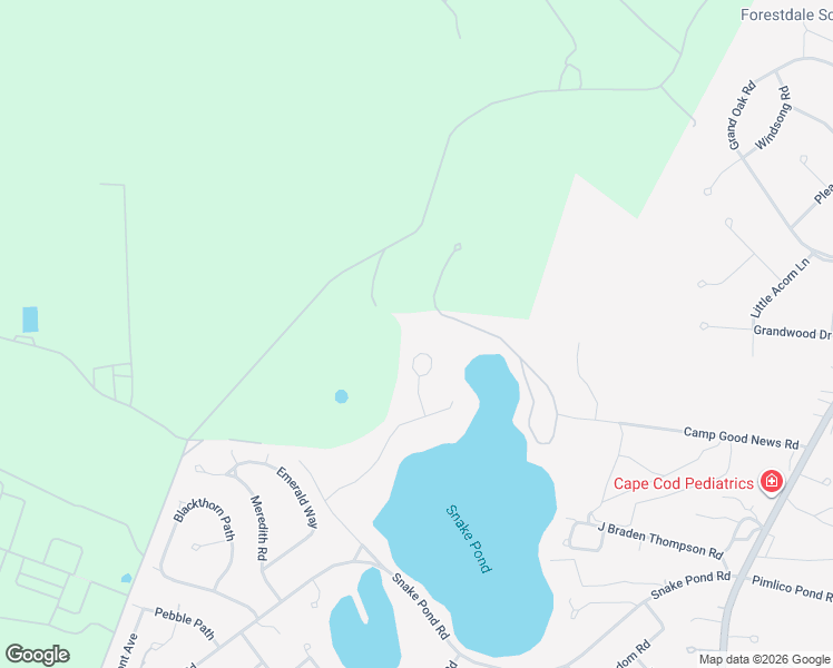 map of restaurants, bars, coffee shops, grocery stores, and more near 7 Racoon Lane in Sandwich
