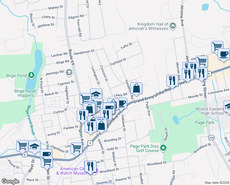 map of restaurants, bars, coffee shops, grocery stores, and more near 10 Lewis Road in Bristol