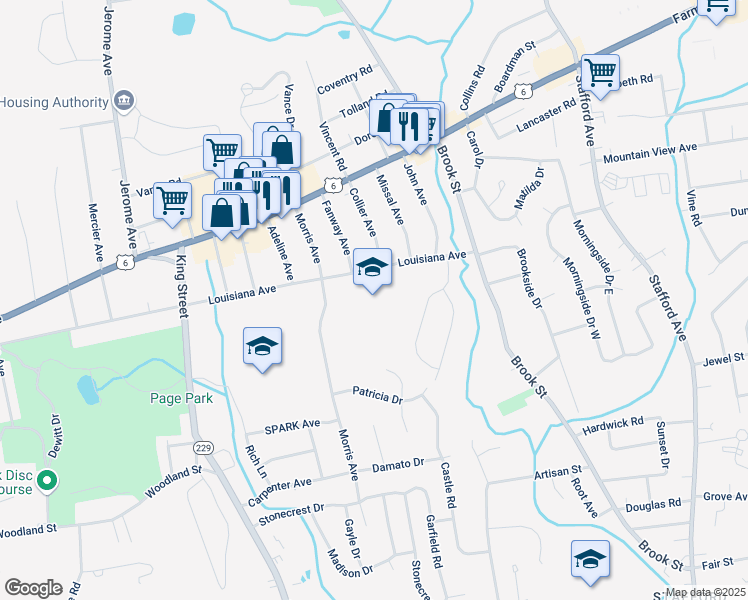 map of restaurants, bars, coffee shops, grocery stores, and more near 212 Louisiana Avenue in Bristol
