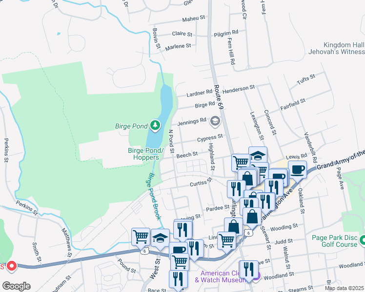 map of restaurants, bars, coffee shops, grocery stores, and more near 72 Beech Street in Bristol
