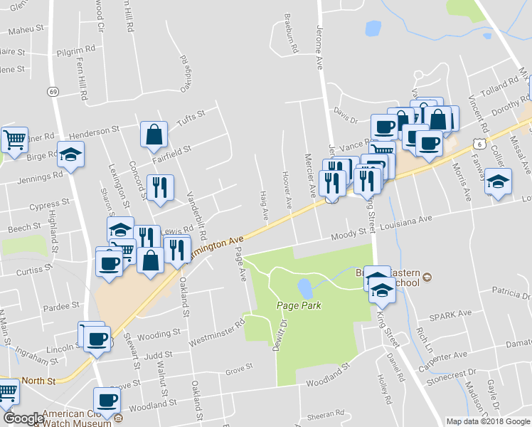 map of restaurants, bars, coffee shops, grocery stores, and more near 37 Haig Avenue in Bristol