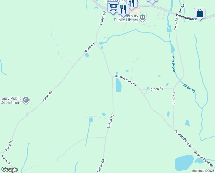 map of restaurants, bars, coffee shops, grocery stores, and more near 89 Lisbon Road in Canterbury