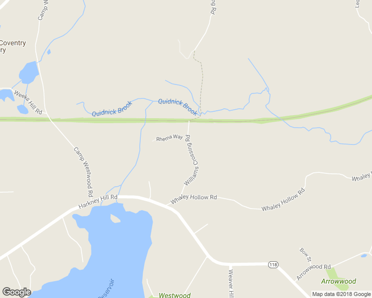 map of restaurants, bars, coffee shops, grocery stores, and more near 495 Williams Crossing Road in Coventry