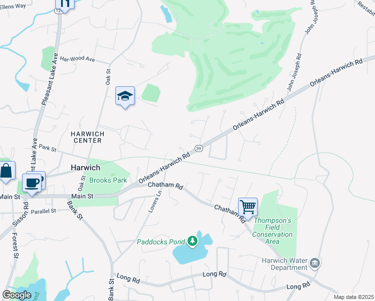 map of restaurants, bars, coffee shops, grocery stores, and more near 862 Orleans-Harwich Road in Harwich