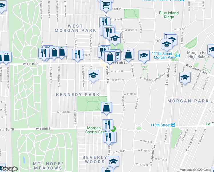map of restaurants, bars, coffee shops, grocery stores, and more near in Chicago