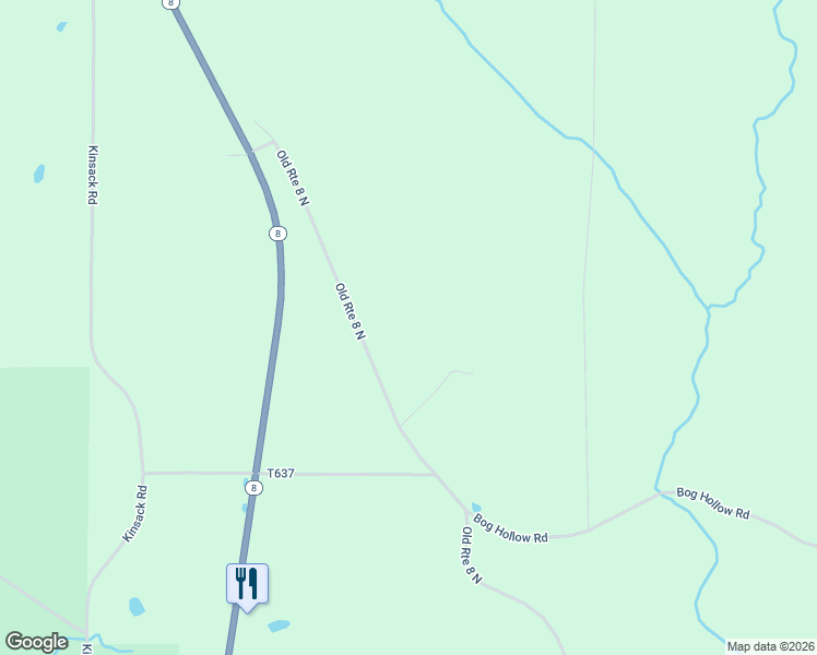 map of restaurants, bars, coffee shops, grocery stores, and more near 12044 Old Route 8 North in Titusville