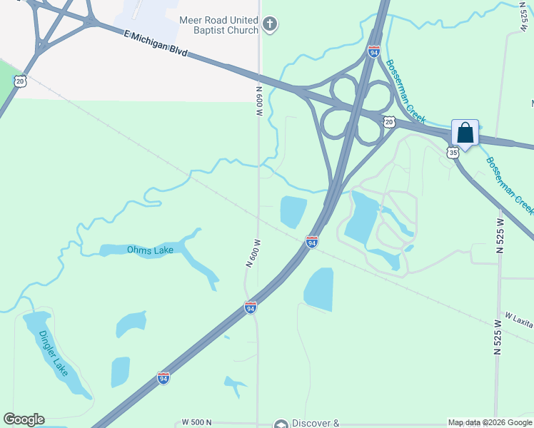 map of restaurants, bars, coffee shops, grocery stores, and more near 5601 North 600 West in La Porte