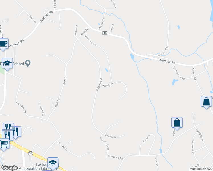 map of restaurants, bars, coffee shops, grocery stores, and more near Ridgeline in Poughkeepsie