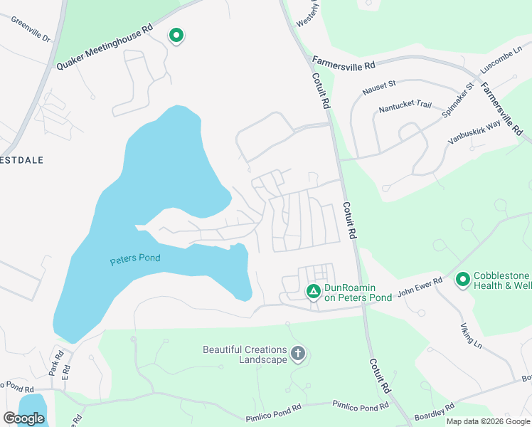 map of restaurants, bars, coffee shops, grocery stores, and more near 185 Cotuit Road in Sandwich