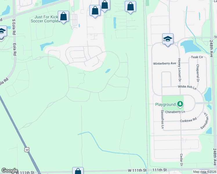 map of restaurants, bars, coffee shops, grocery stores, and more near 10261 Mandel Street in Plainfield