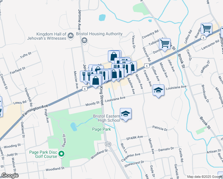 map of restaurants, bars, coffee shops, grocery stores, and more near 30 Dallas Avenue in Bristol
