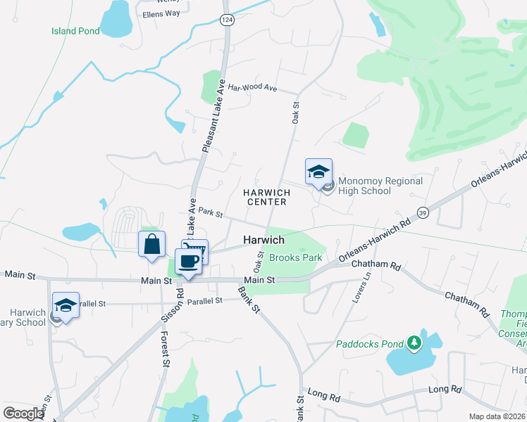 map of restaurants, bars, coffee shops, grocery stores, and more near in Harwich