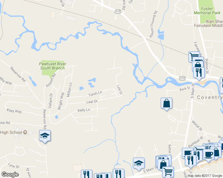 map of restaurants, bars, coffee shops, grocery stores, and more near 40 Torch Lane in Coventry
