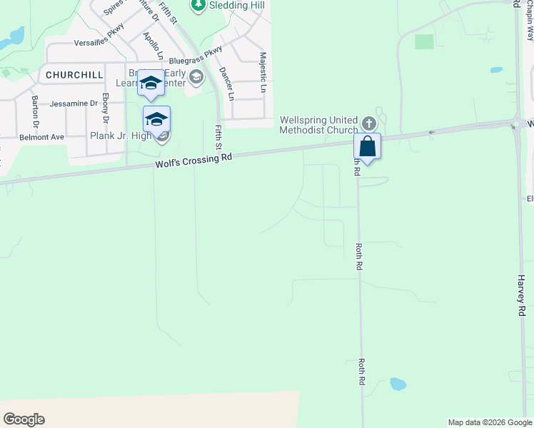 map of restaurants, bars, coffee shops, grocery stores, and more near 1600-1732 Wolfs Crossing Road in Oswego