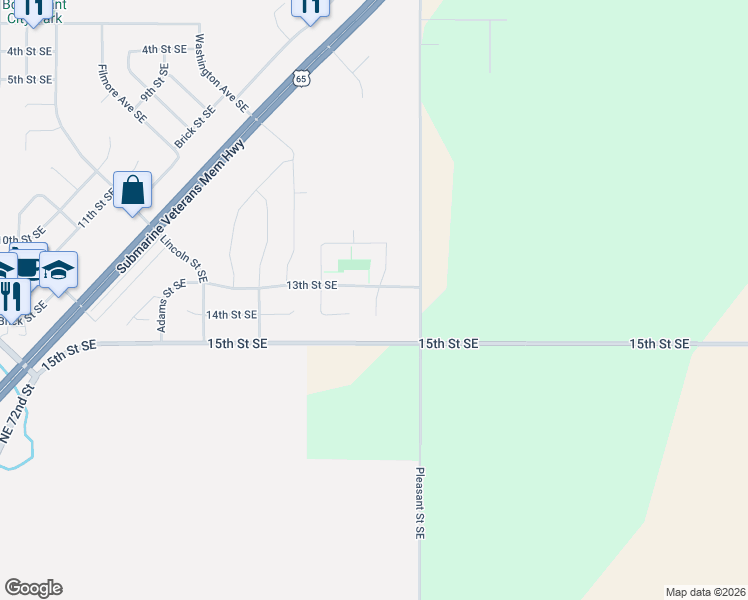 map of restaurants, bars, coffee shops, grocery stores, and more near 1312 Caitlin Court Southeast in Bondurant