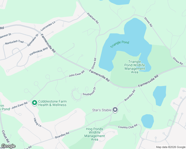 map of restaurants, bars, coffee shops, grocery stores, and more near 109 Farmersville Road in Sandwich