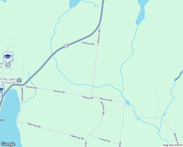map of restaurants, bars, coffee shops, grocery stores, and more near 97 Shortcut Road in Cochecton