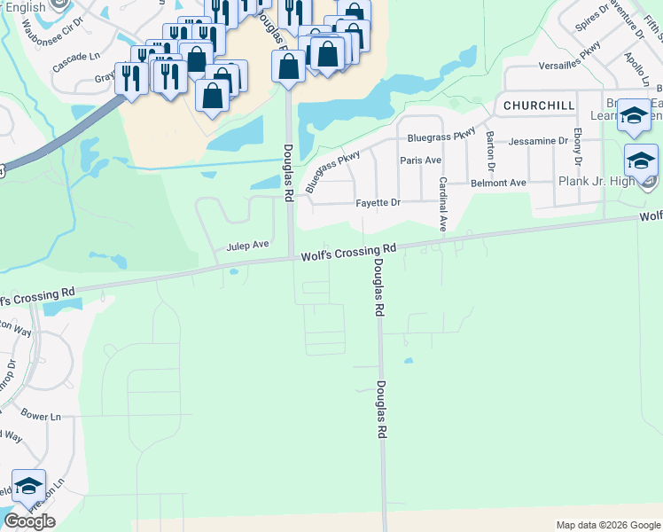 map of restaurants, bars, coffee shops, grocery stores, and more near 2500-2704 Wolfs Crossing Road in Oswego