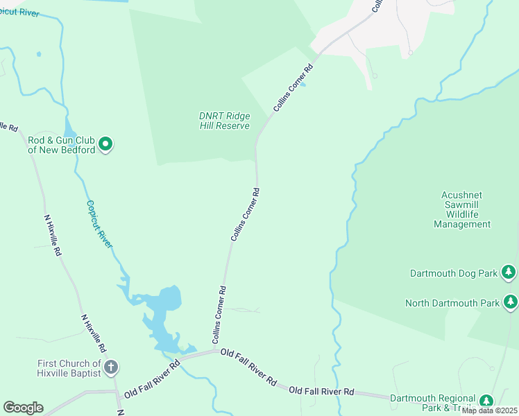 map of restaurants, bars, coffee shops, grocery stores, and more near 664 Collins Corner Road in Dartmouth