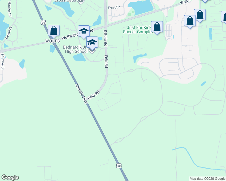 map of restaurants, bars, coffee shops, grocery stores, and more near Mia Street in Aurora