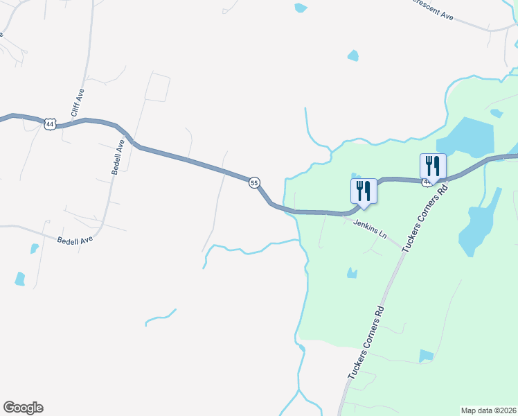 map of restaurants, bars, coffee shops, grocery stores, and more near 738 State Route 55 in Highland