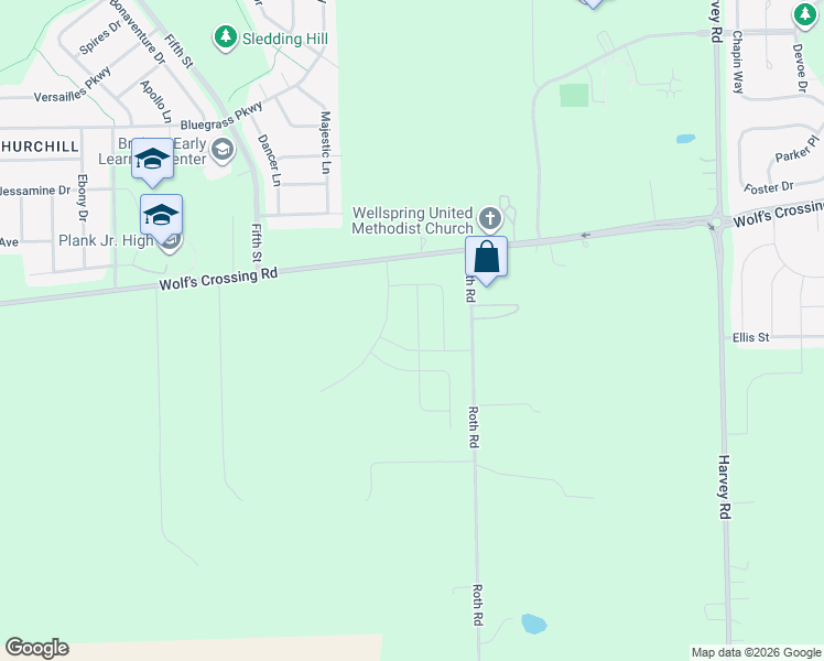 map of restaurants, bars, coffee shops, grocery stores, and more near 2226 Roth Road in Oswego