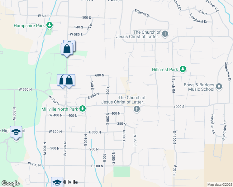 map of restaurants, bars, coffee shops, grocery stores, and more near East 510 North in Providence