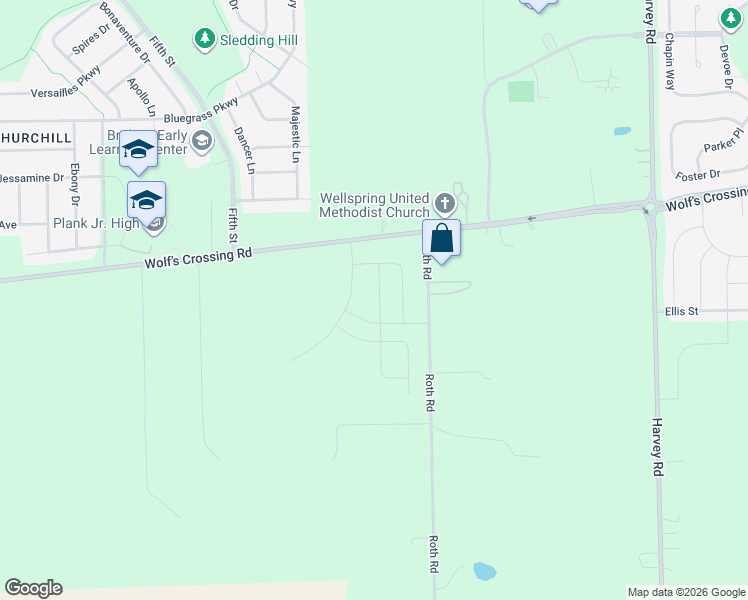 map of restaurants, bars, coffee shops, grocery stores, and more near 2226 Roth Road in Oswego