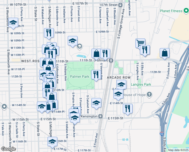map of restaurants, bars, coffee shops, grocery stores, and more near None in Chicago