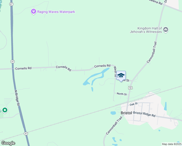 map of restaurants, bars, coffee shops, grocery stores, and more near 9268 Corneils Road in Bristol