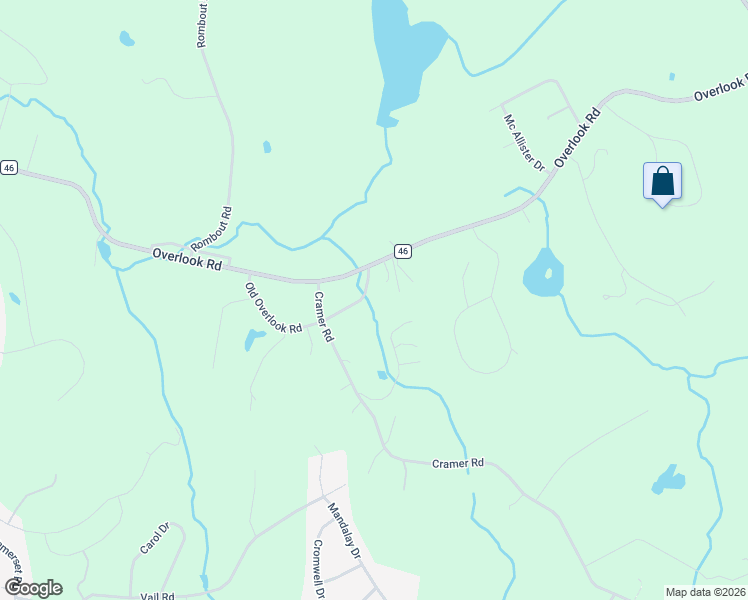 map of restaurants, bars, coffee shops, grocery stores, and more near 60 Old Overlook Road in Poughkeepsie