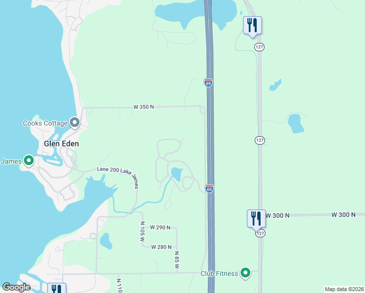 map of restaurants, bars, coffee shops, grocery stores, and more near 140 Cedar Ridge Vop in Angola