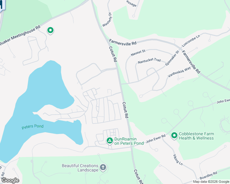 map of restaurants, bars, coffee shops, grocery stores, and more near 185 Cotuit Road in Sandwich