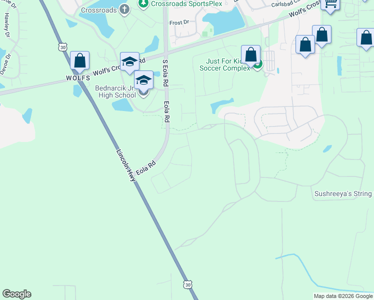 map of restaurants, bars, coffee shops, grocery stores, and more near 10448-10814 Heggs Road in Plainfield