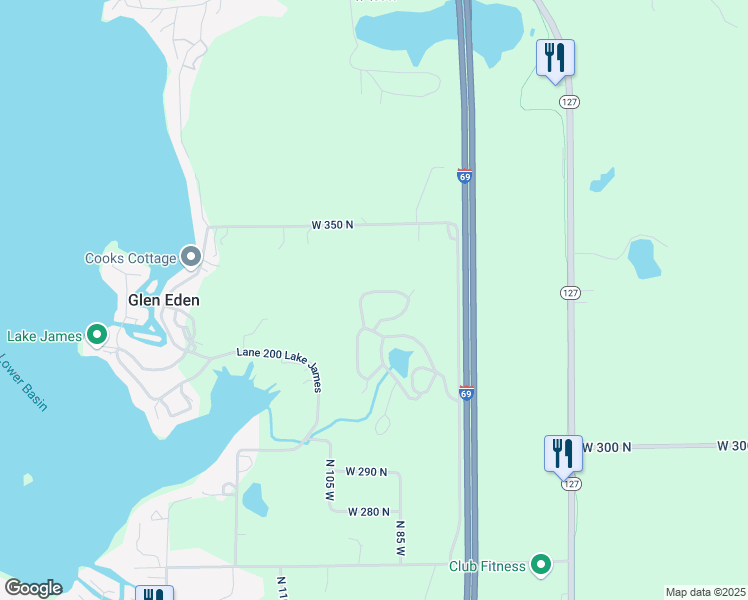 map of restaurants, bars, coffee shops, grocery stores, and more near 335 Evergreen Trail Vop in Angola