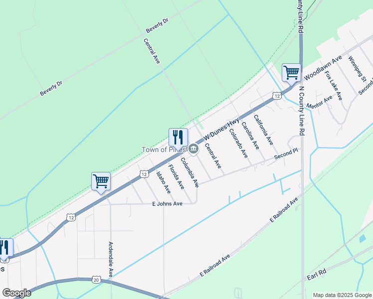 map of restaurants, bars, coffee shops, grocery stores, and more near 3099 E U.S. 12 in Michigan City