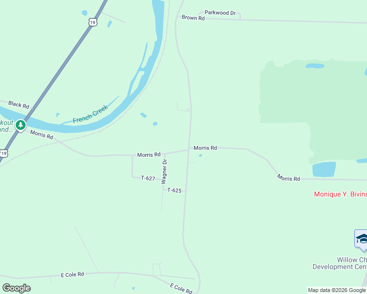 map of restaurants, bars, coffee shops, grocery stores, and more near 15934-15986 Park Ave Ext in Meadville