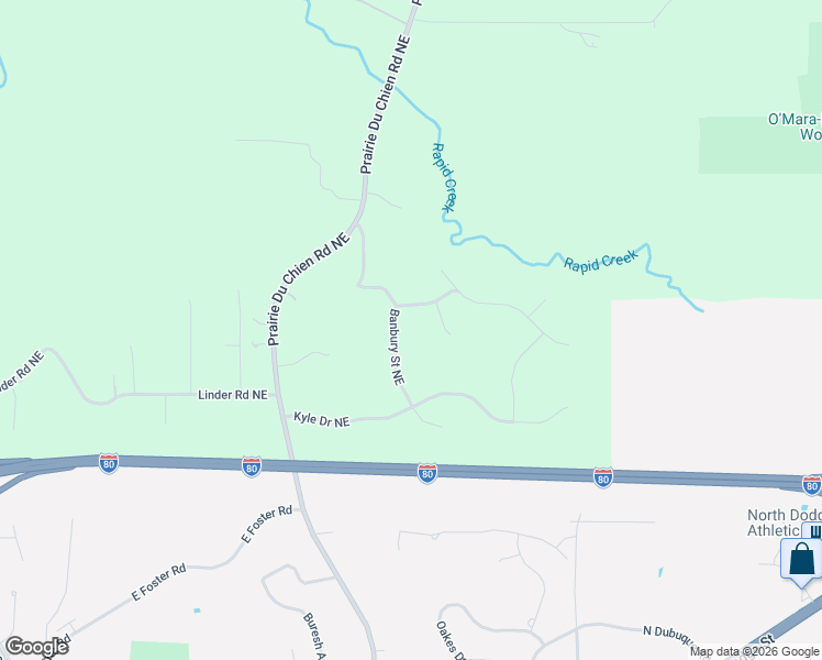 map of restaurants, bars, coffee shops, grocery stores, and more near 2329 Kent Court Northeast in Iowa City